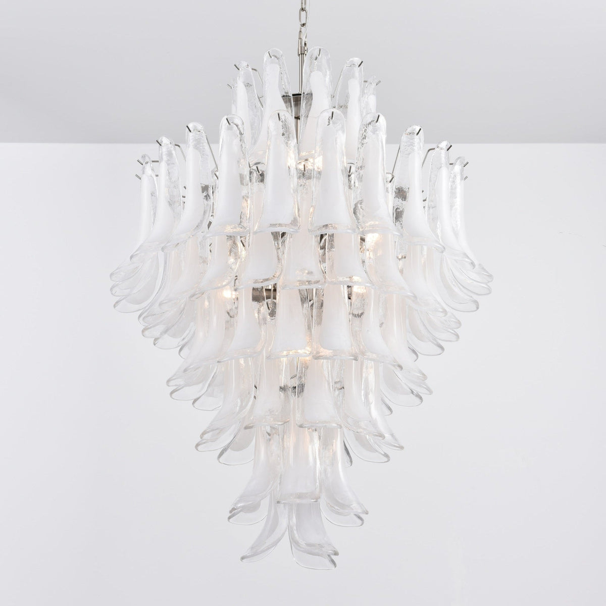 Eirivine Chandelier White Cloud Glass Petals