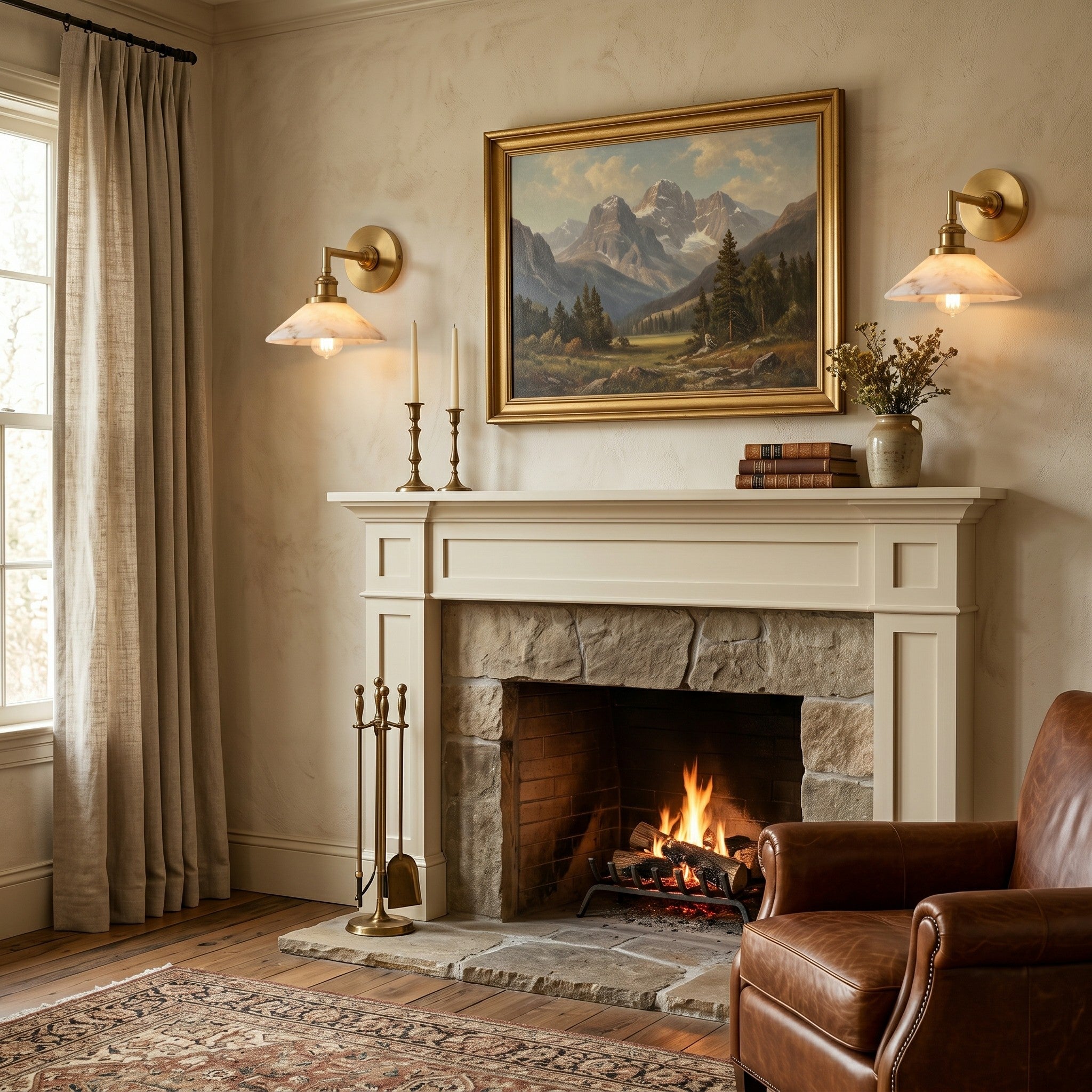 Nivenina Alabaster Wall Sconce