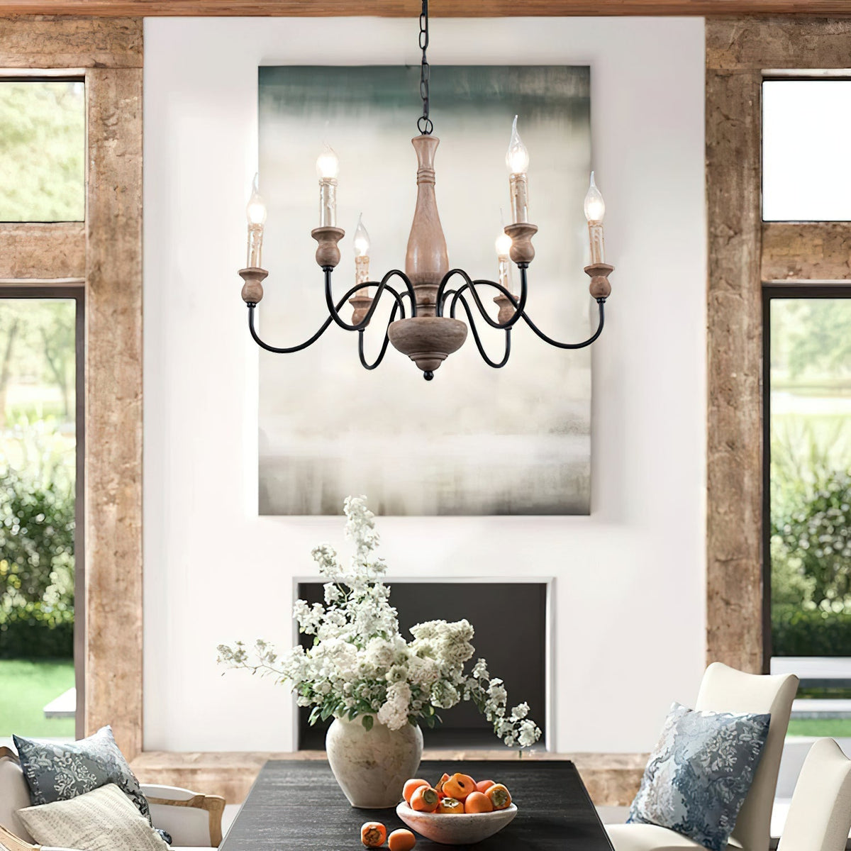 Viraarena Chandelier Farmhouse Rustic