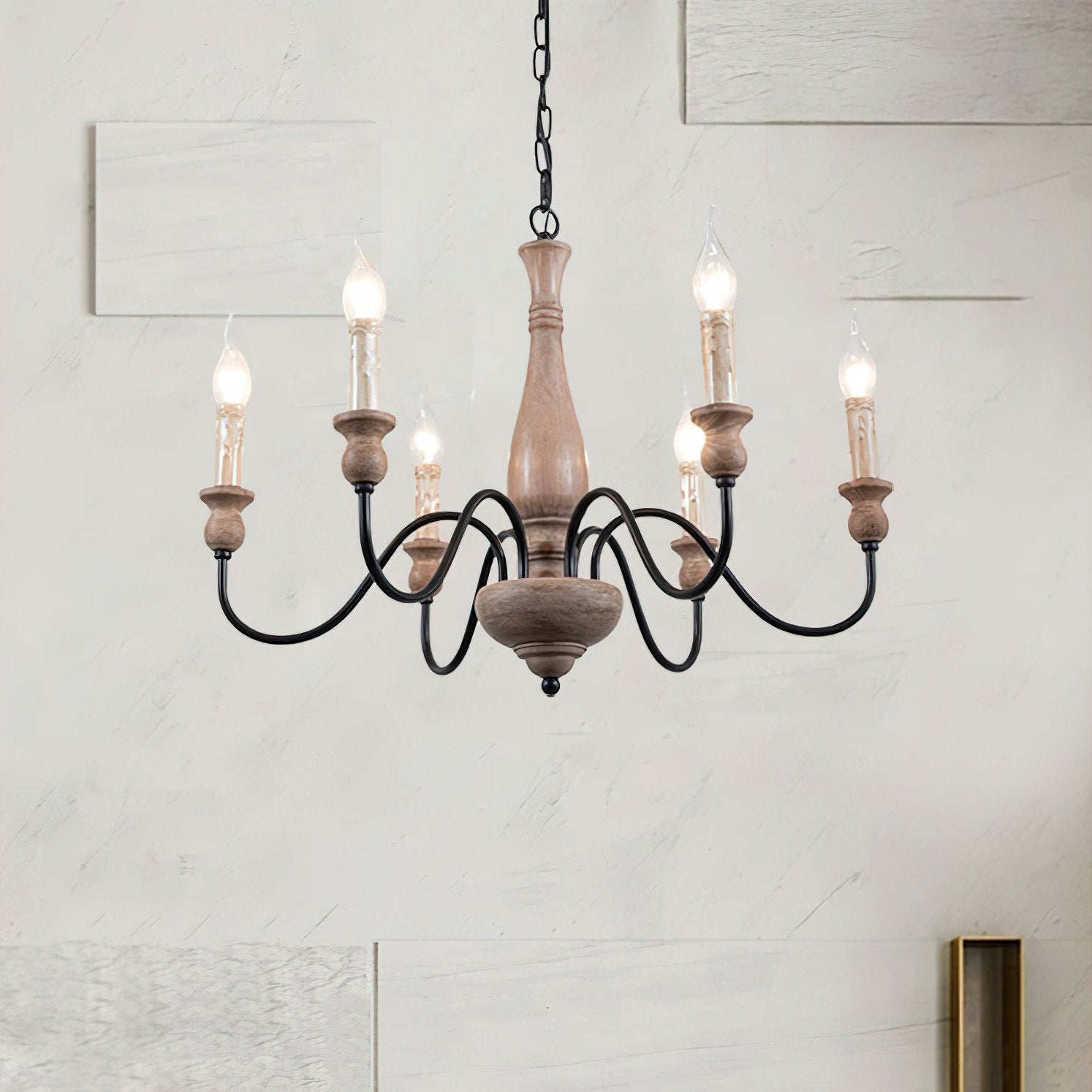 Viraarena Chandelier Farmhouse Rustic