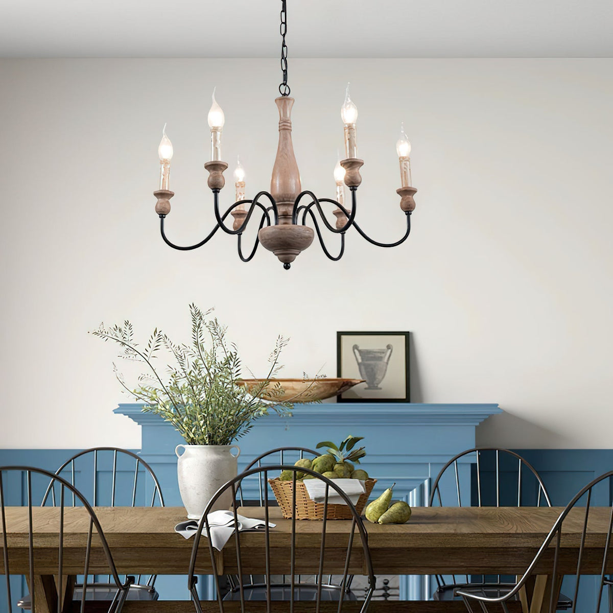 Viraarena Chandelier Farmhouse Rustic