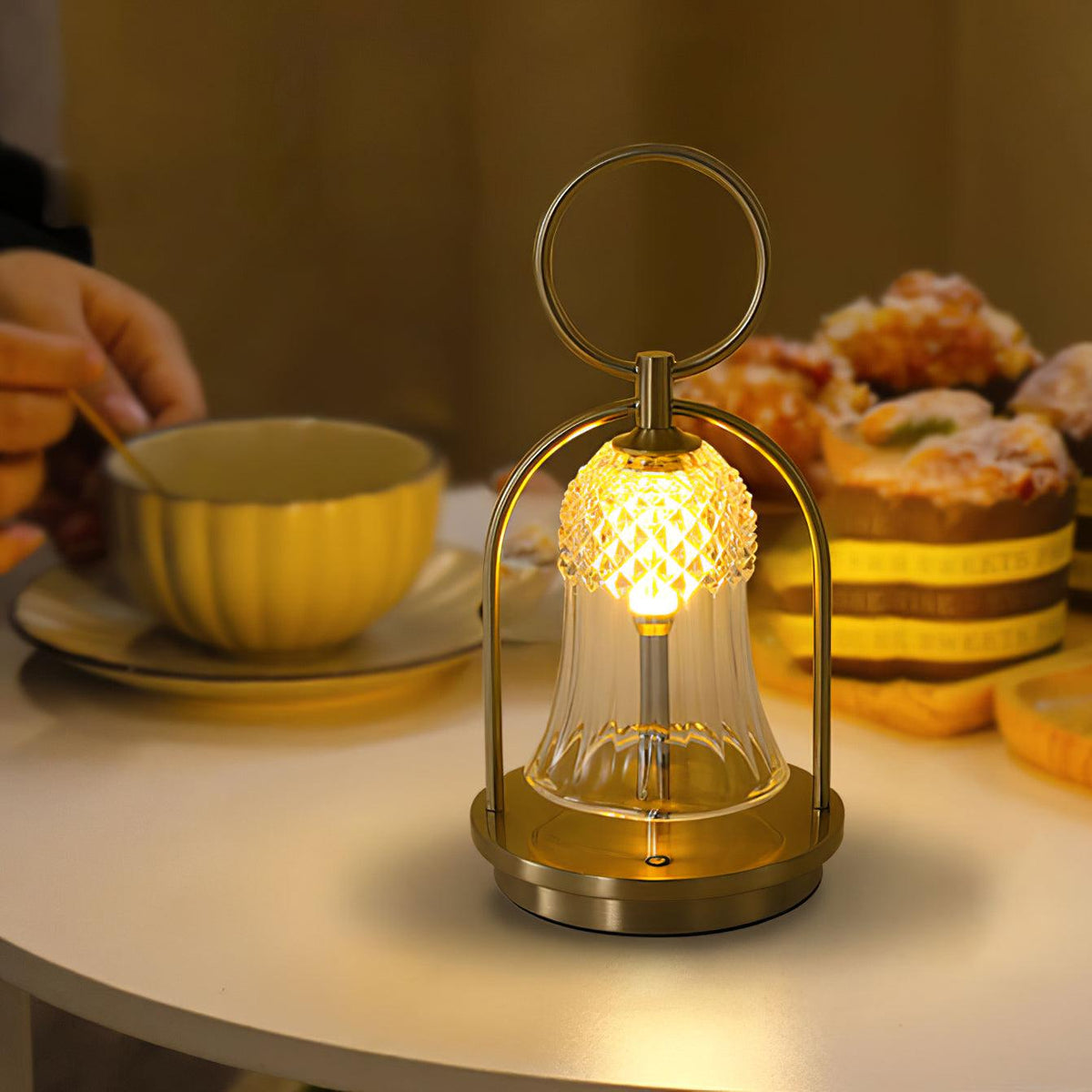 Bell Vintage Glass Table Lamp