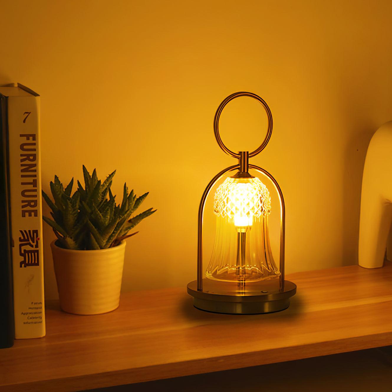 Bell Vintage Glass Table Lamp