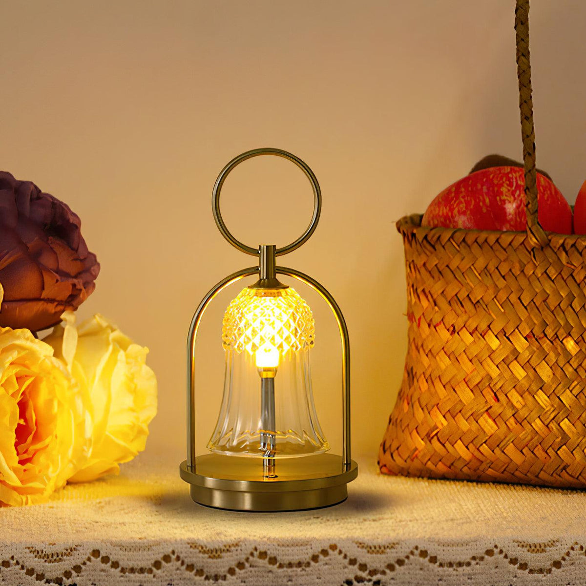 Bell Vintage Glass Table Lamp