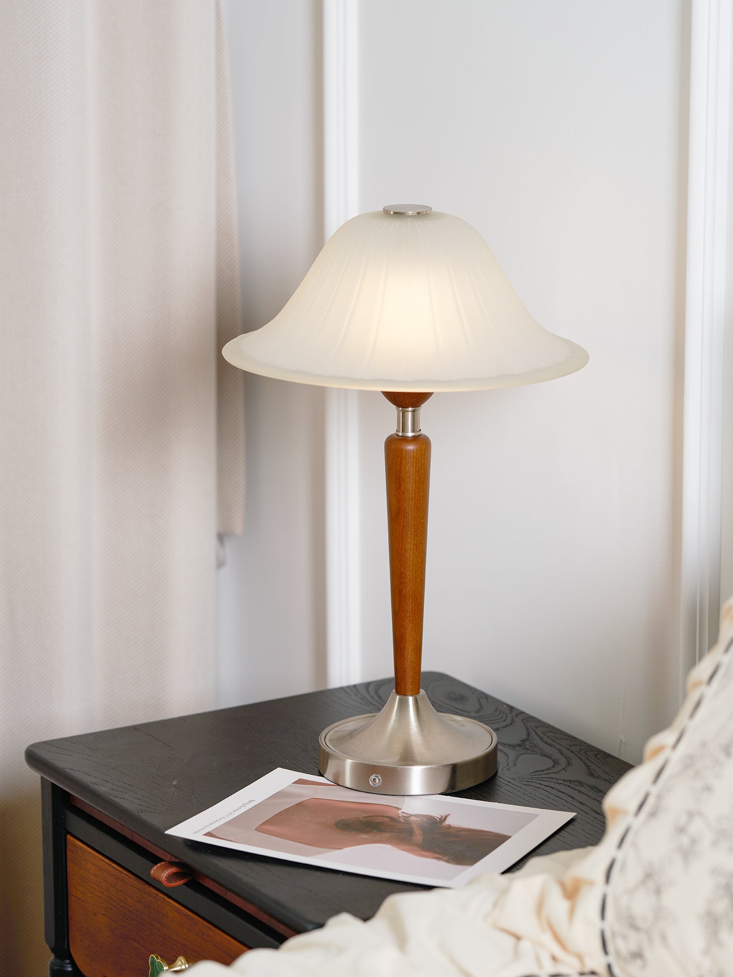 Elviveria Vintage Wood Table Lamp