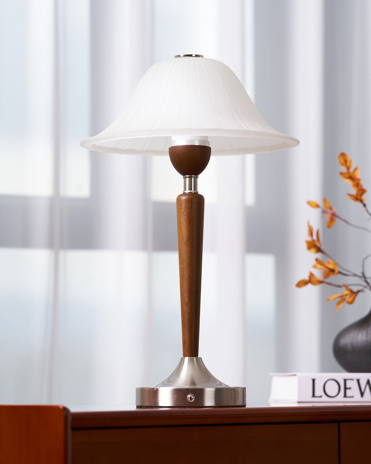 Elviveria Vintage Wood Table Lamp
