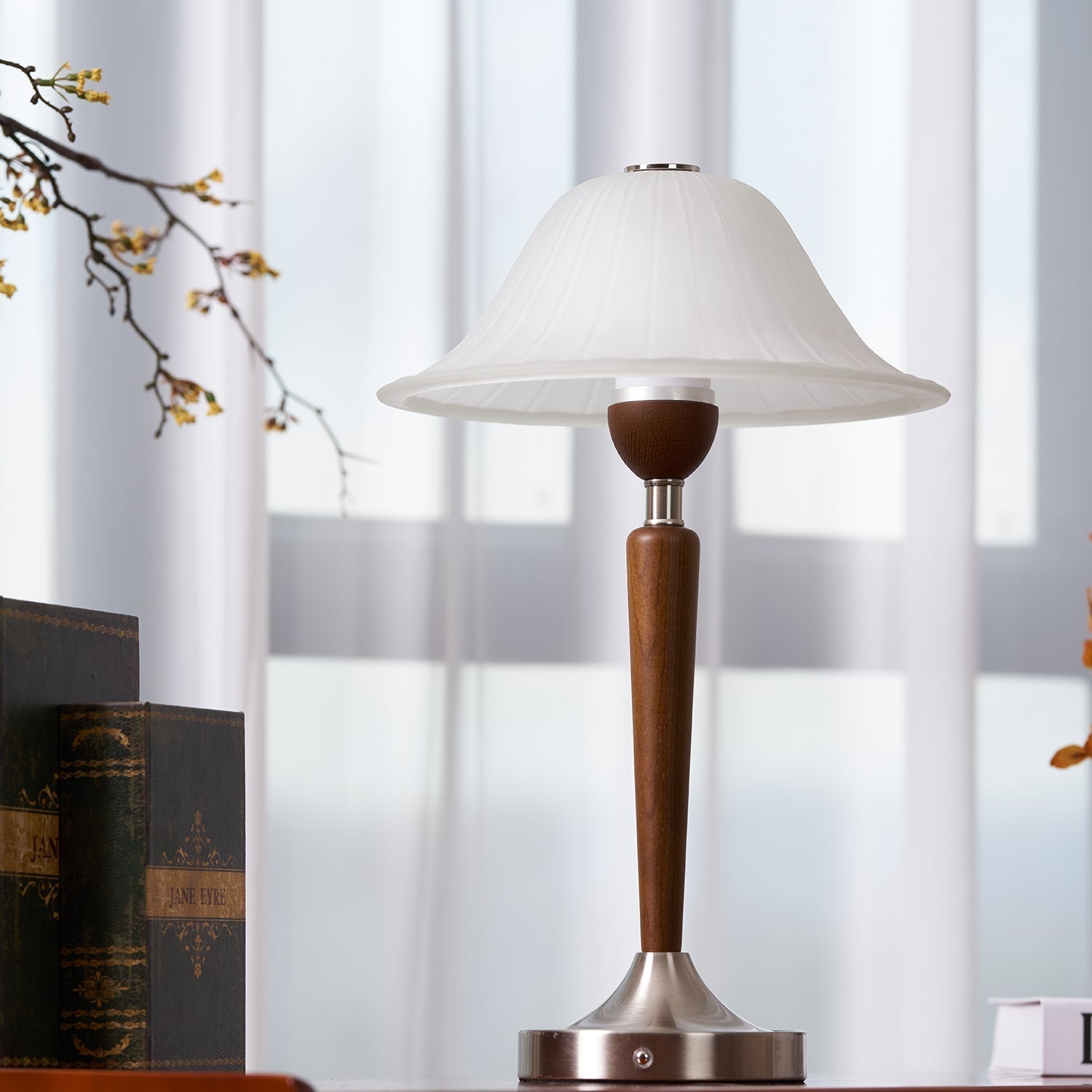 Elviveria Vintage Wood Table Lamp