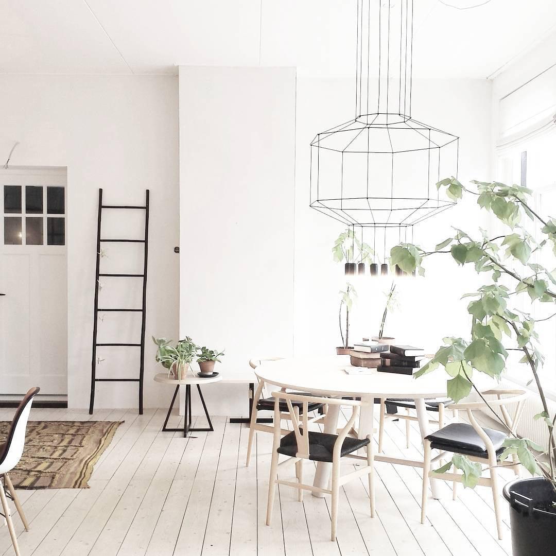 Elaalora Pendant Lamp Geometric Wire Black LED