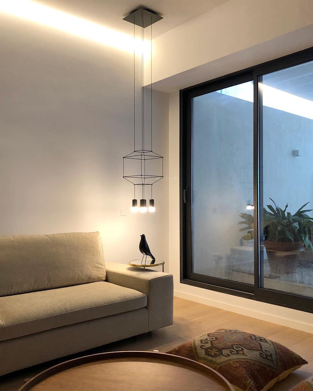 Elaalora Pendant Lamp Geometric Wire Black LED