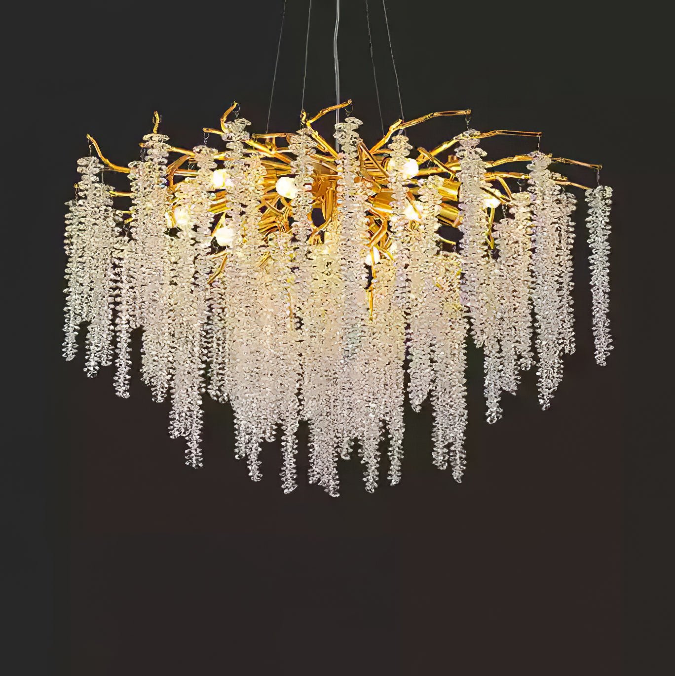 Elyivaine Chandelier Wisteria Flower Crystal