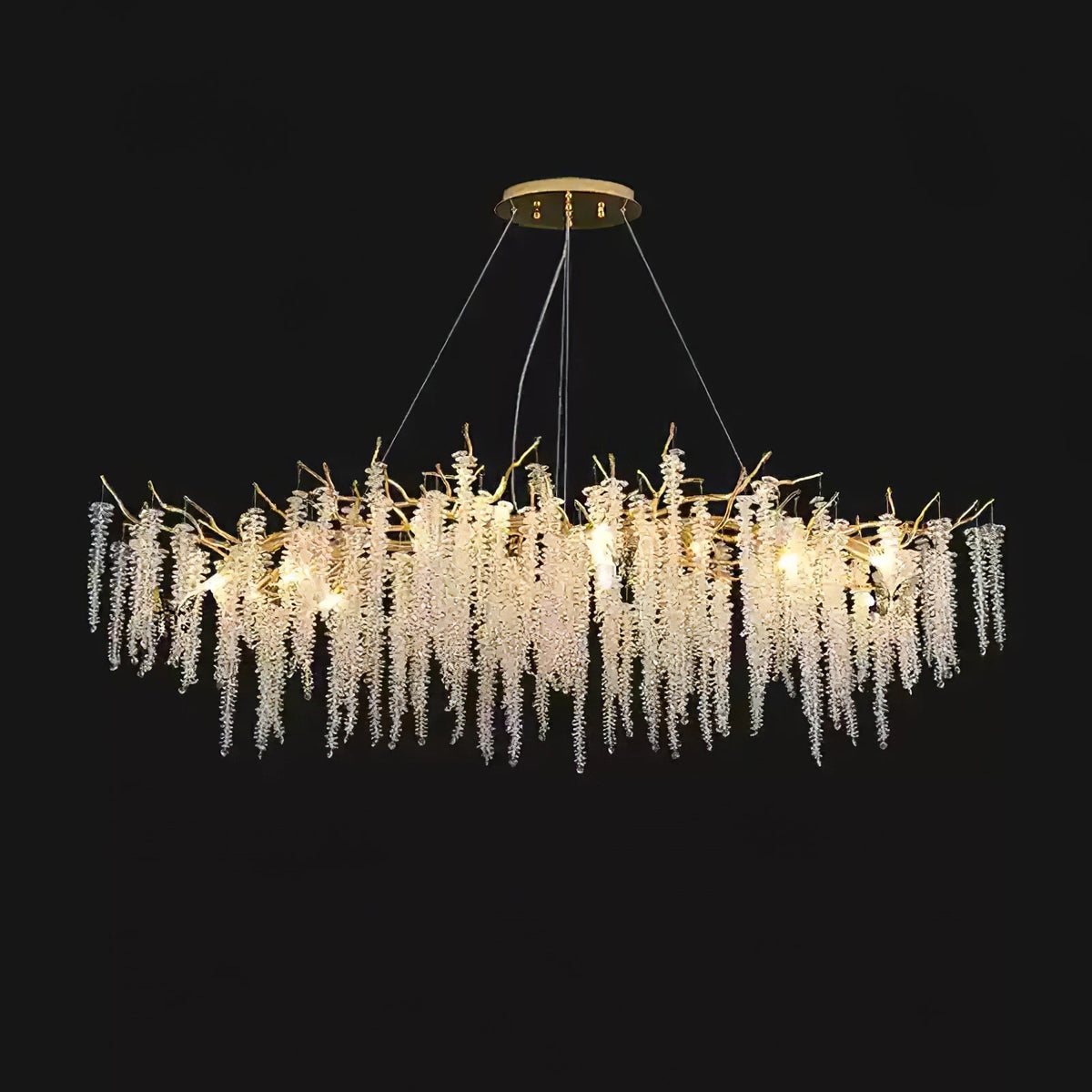 Elyivaine Chandelier Wisteria Flower Crystal