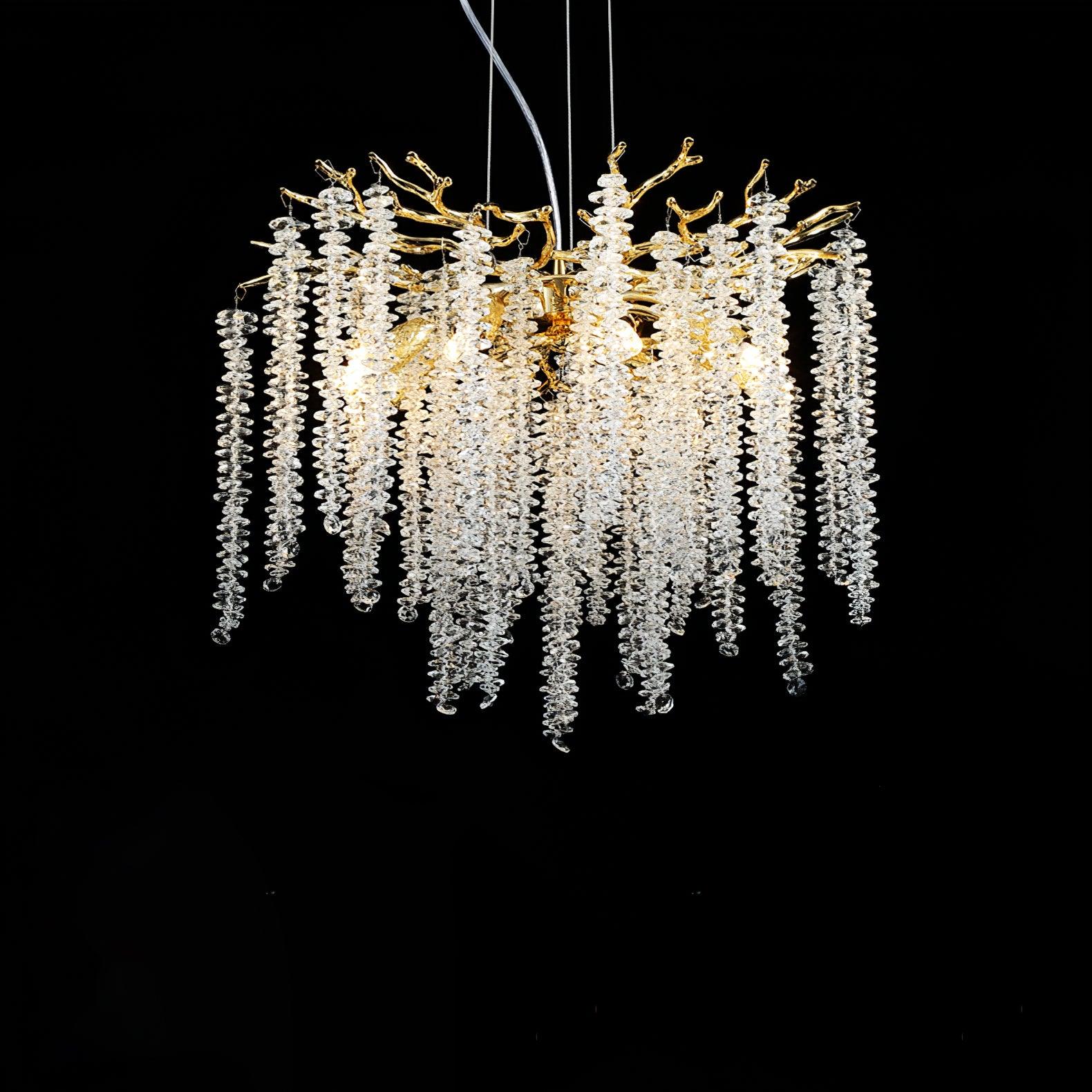 Elyivaine Chandelier Wisteria Flower Crystal