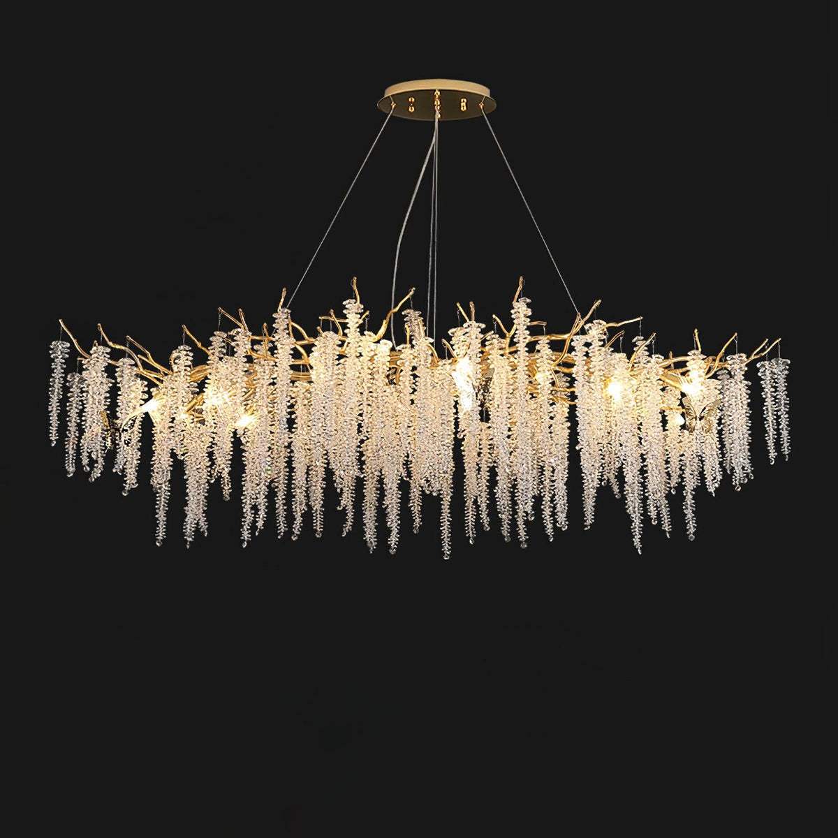 Elyivaine Chandelier Wisteria Flower Crystal