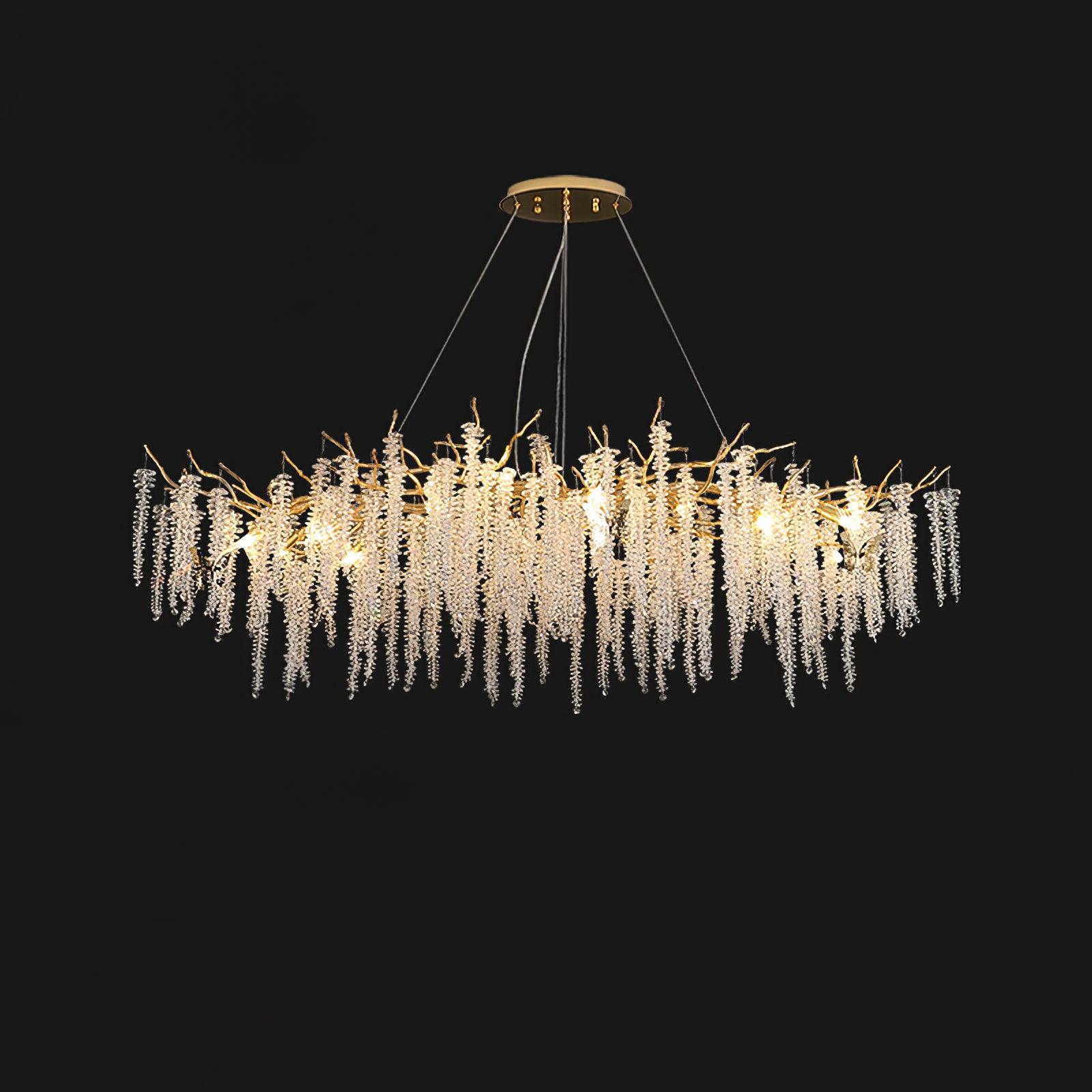 Elyivaine Chandelier Wisteria Flower Crystal