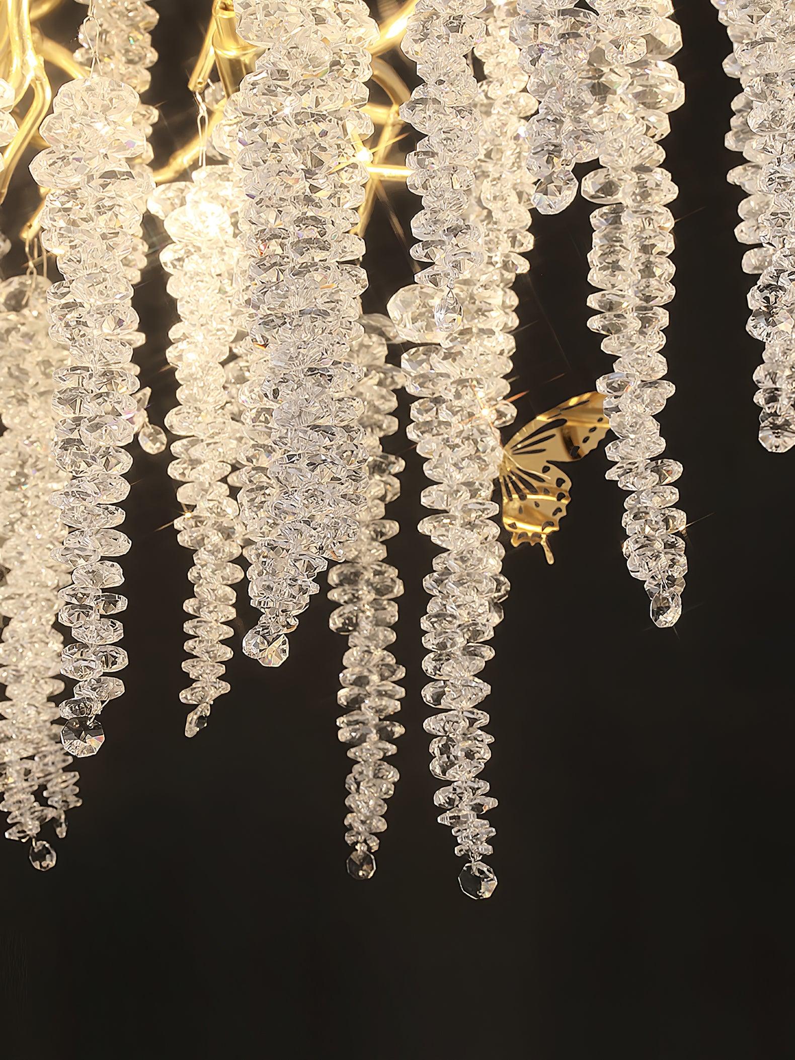 Elyivaine Chandelier Wisteria Flower Crystal