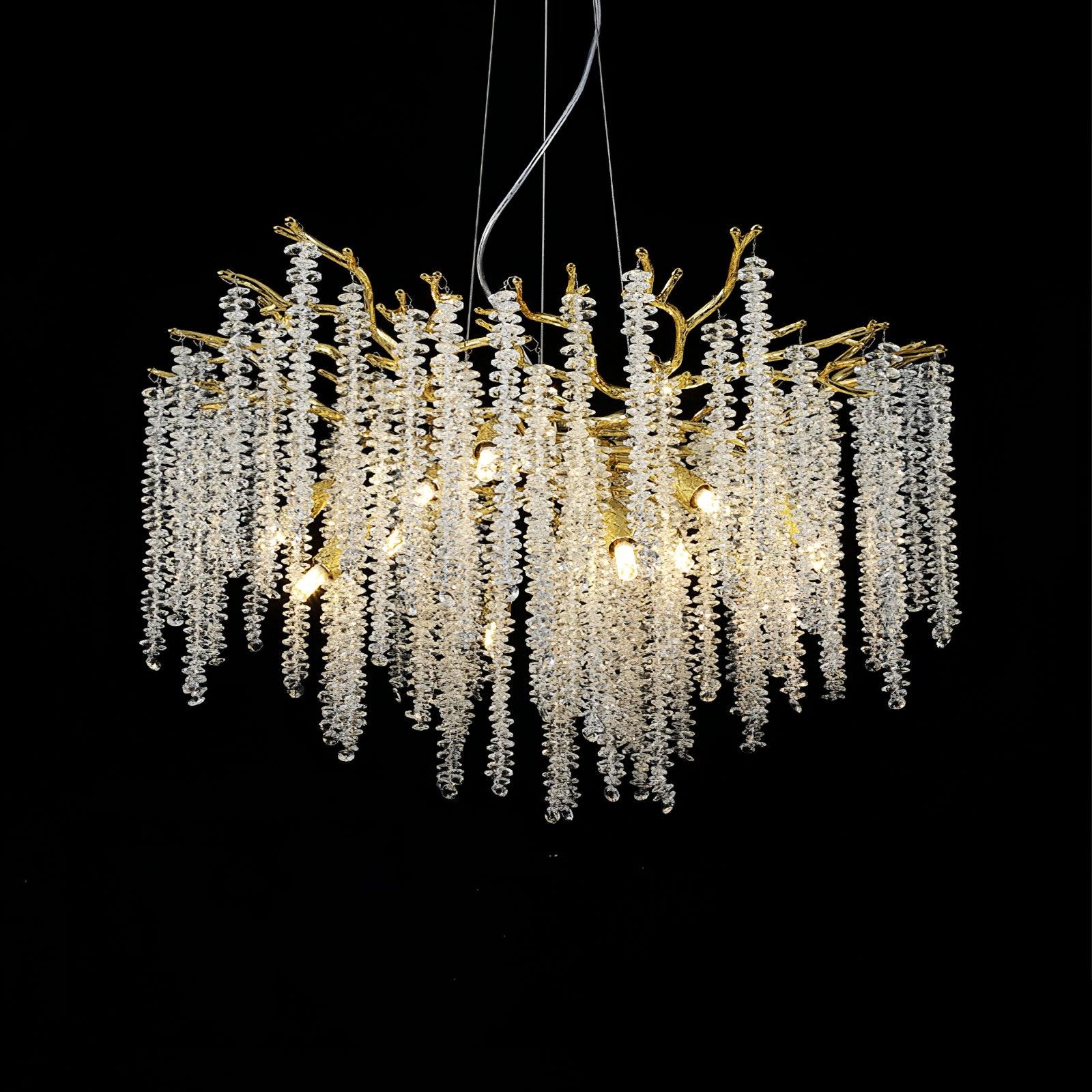 Elyivaine Chandelier Wisteria Flower Crystal