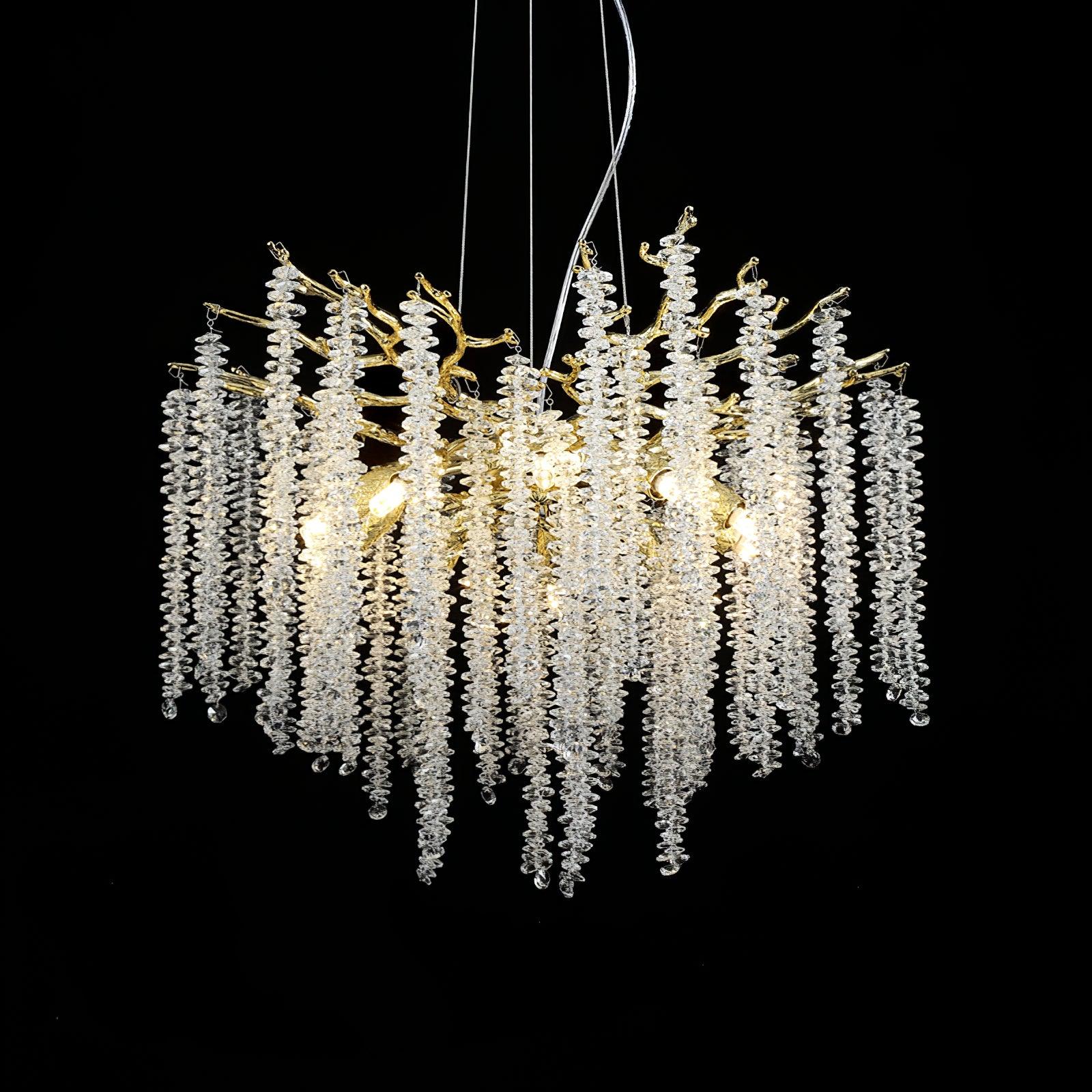 Elyivaine Chandelier Wisteria Flower Crystal