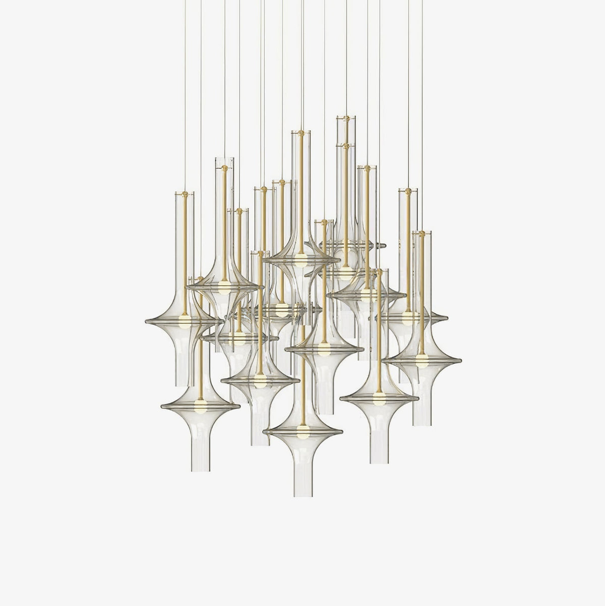 Sarenol Glass Industrial Glam Pendant Light