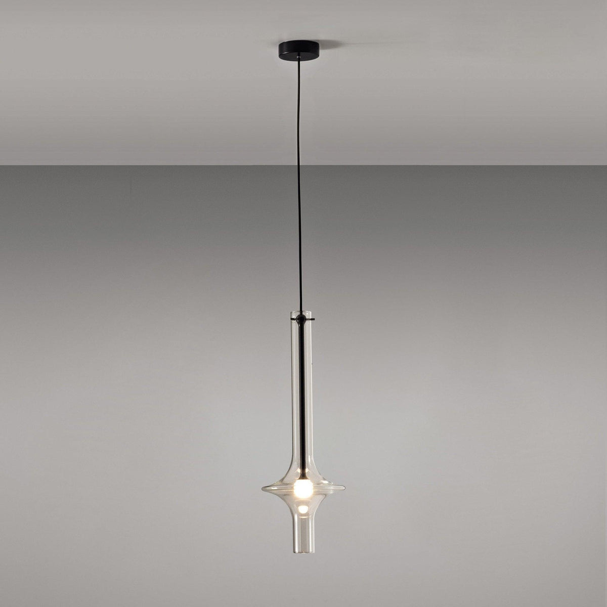 Sarenol Glass Industrial Glam Pendant Light