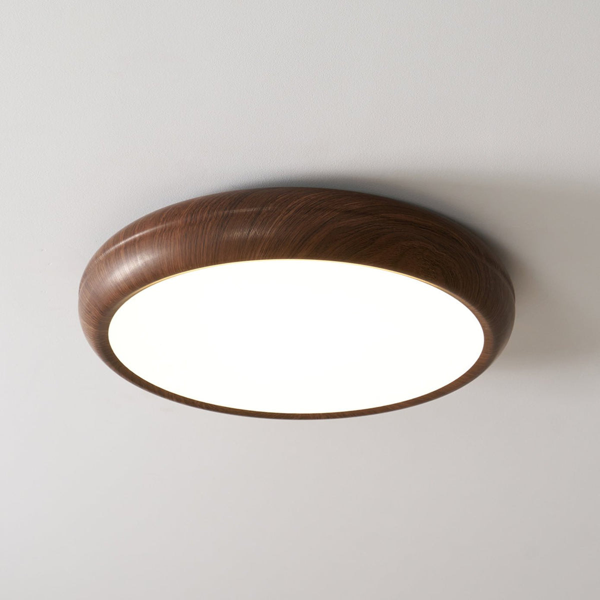 Niralel Ceiling Light Woodgrain Acrylic Round