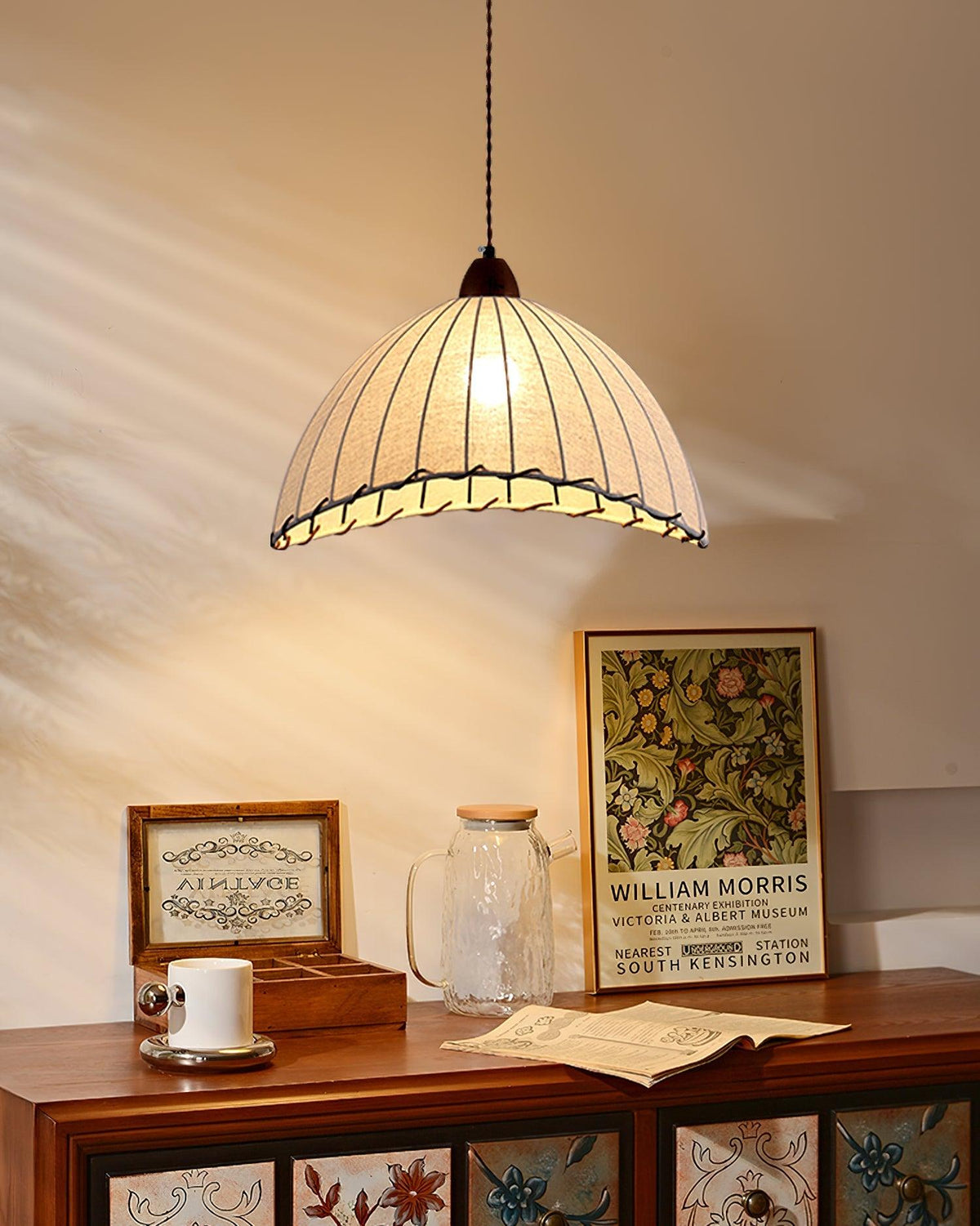 Linoena Modern Fabric Pendant Light