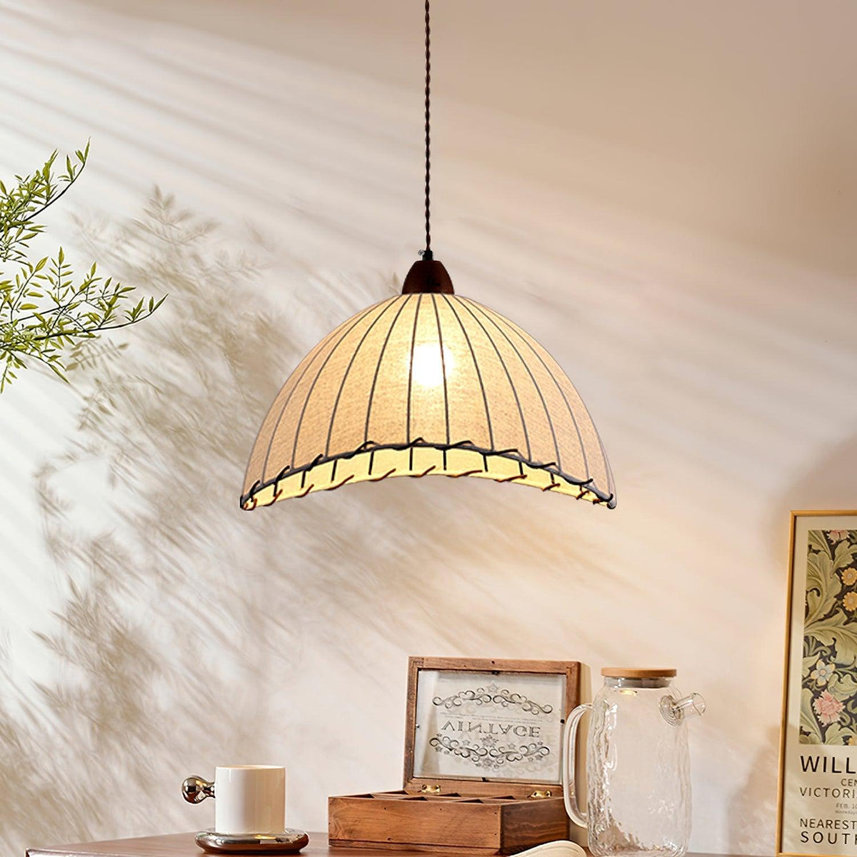 Linoena Modern Fabric Pendant Light