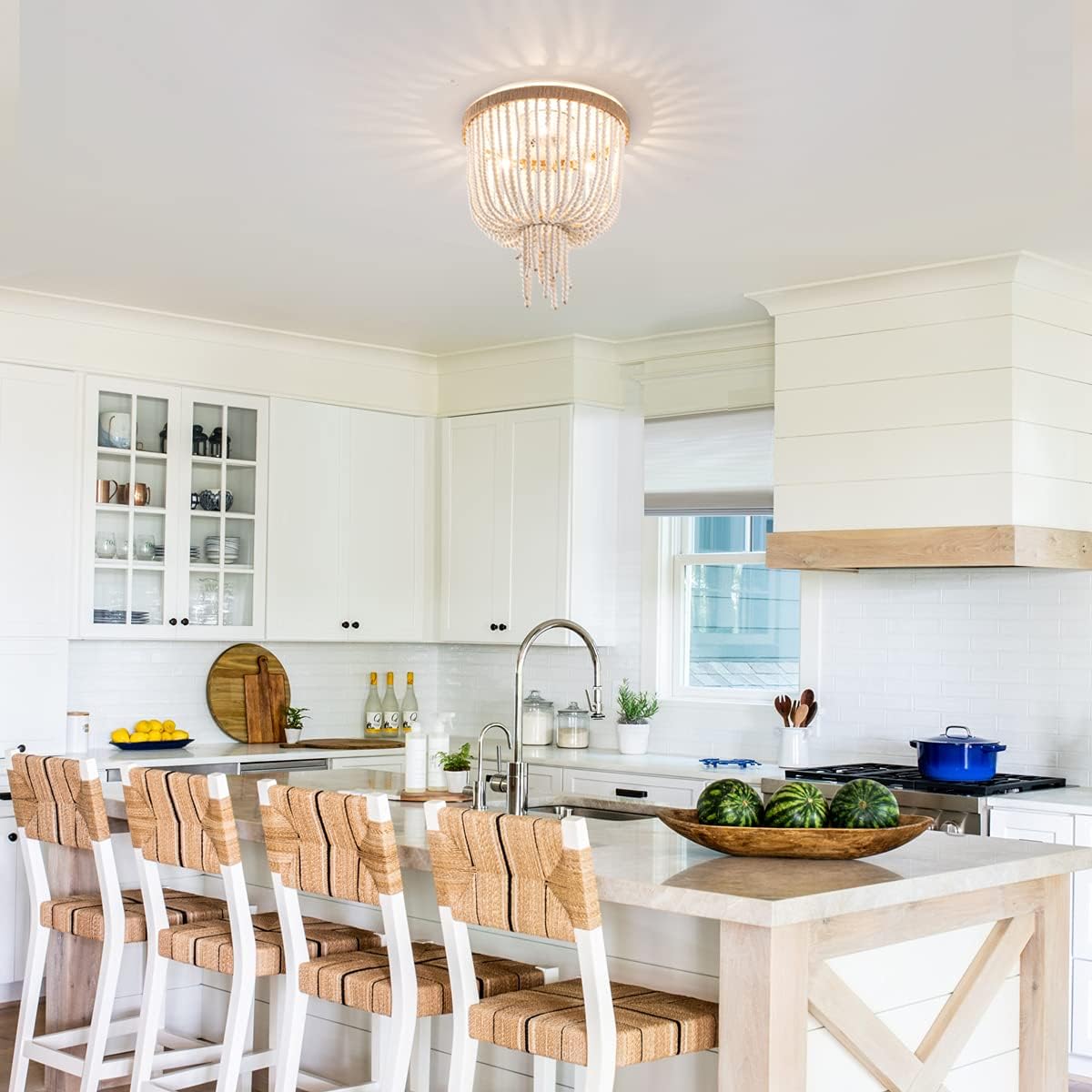 Ildvuvyn Modern Beaded Metal Rope Ceiling Lamp