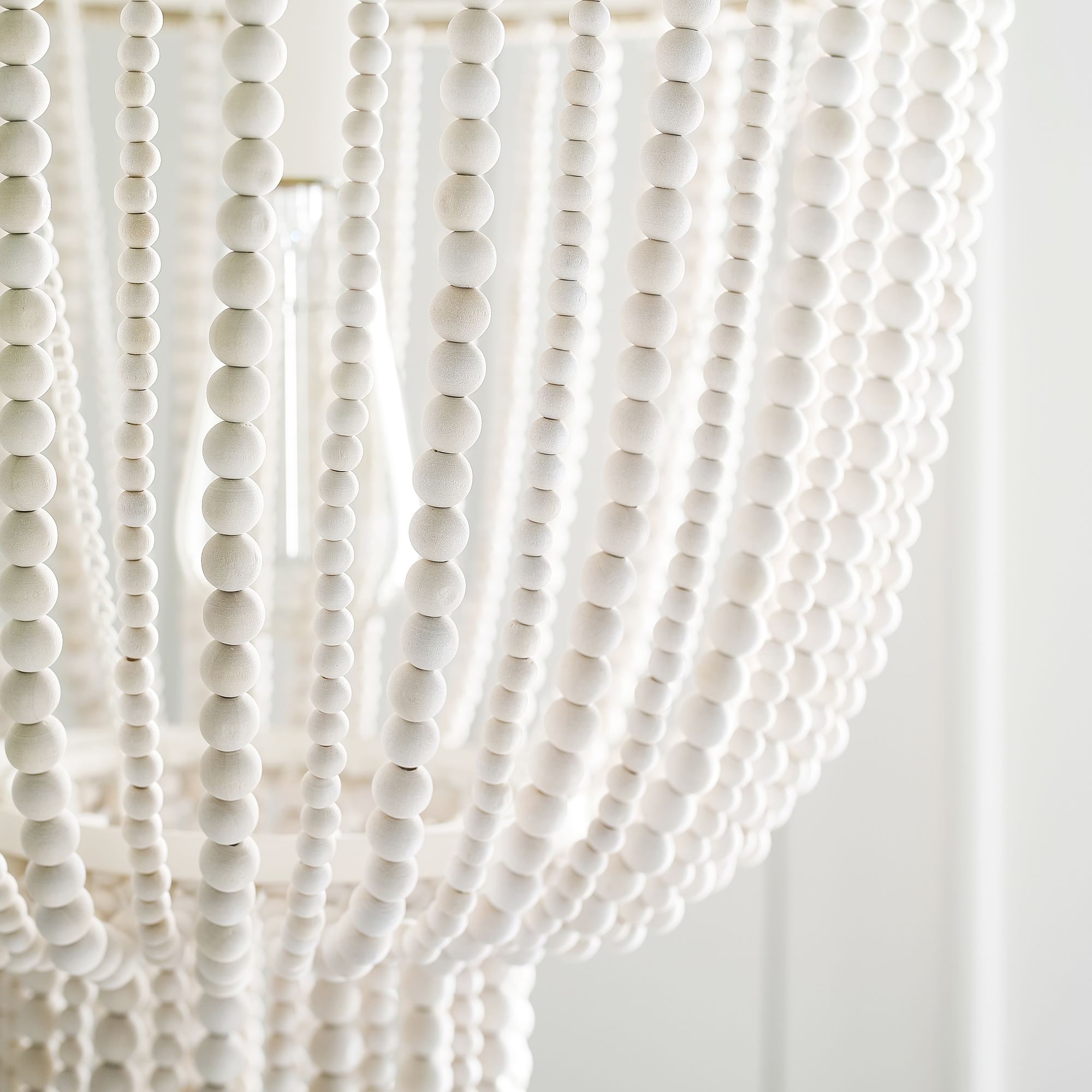 Himinuvyi Modern Beaded Wooden Rope Chandelier - Neutral Decor