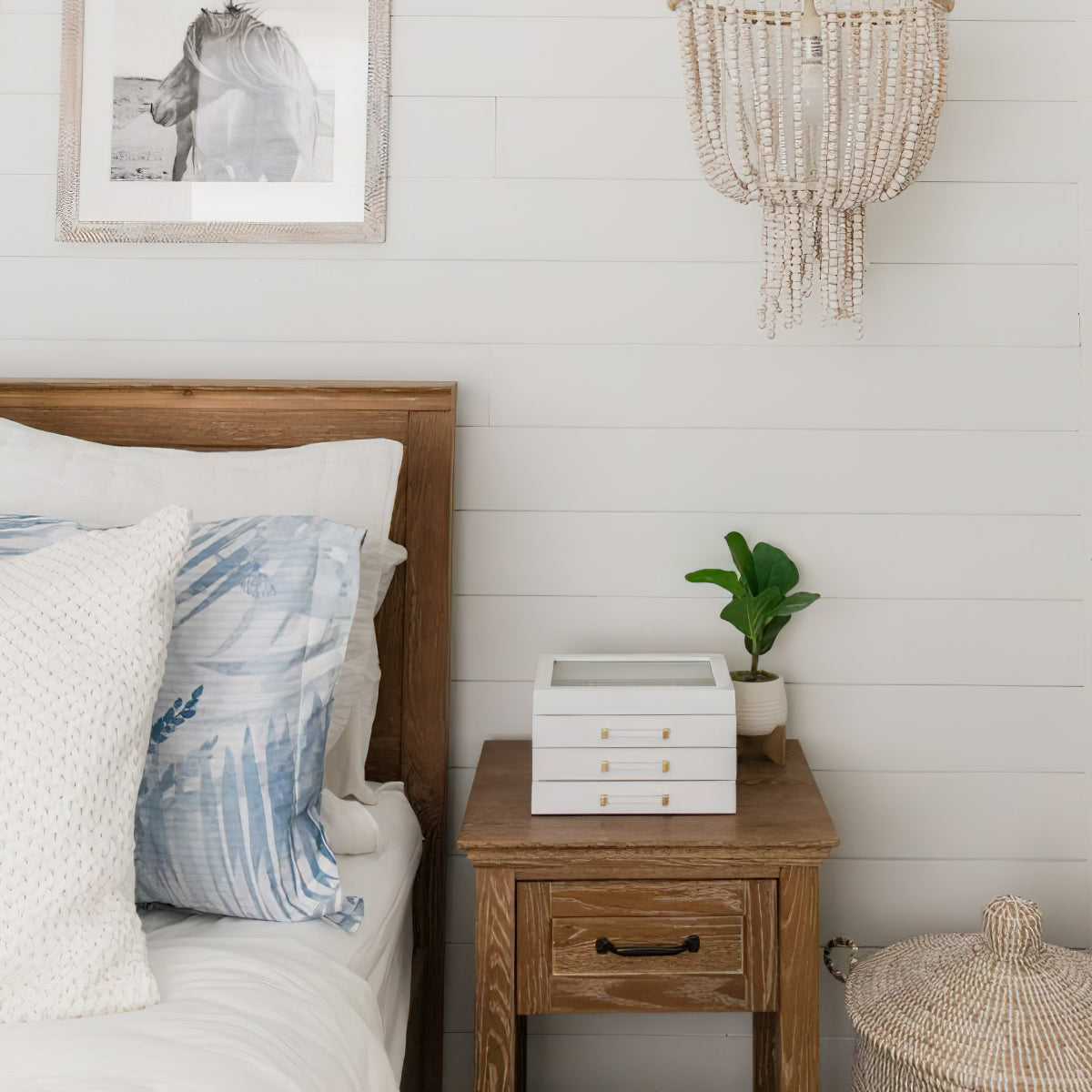 Himinuvyi Modern Beaded Wooden Rope Chandelier - Neutral Decor