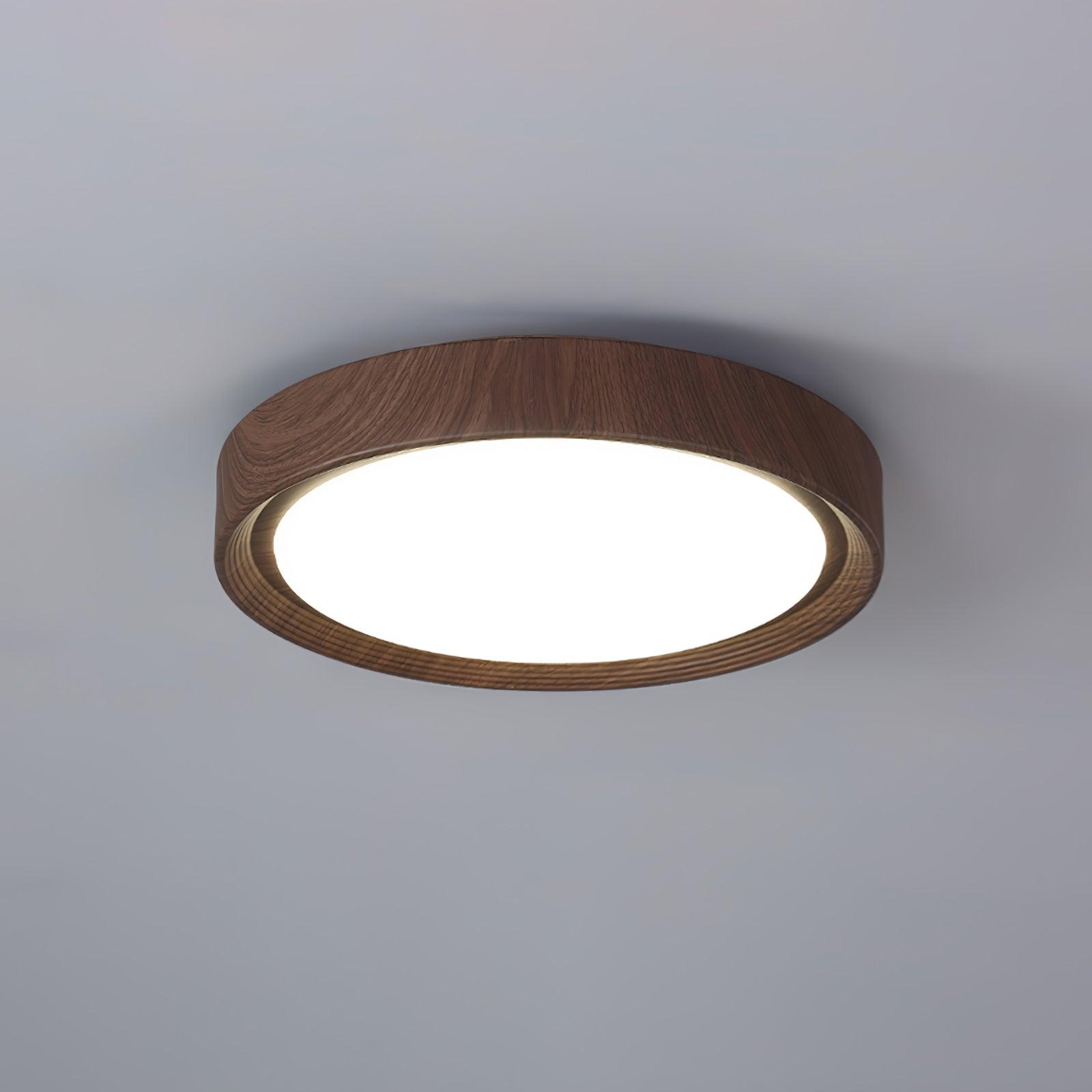 Orbis Wood Wood Grain Round Ceiling Light - Neutral Decor