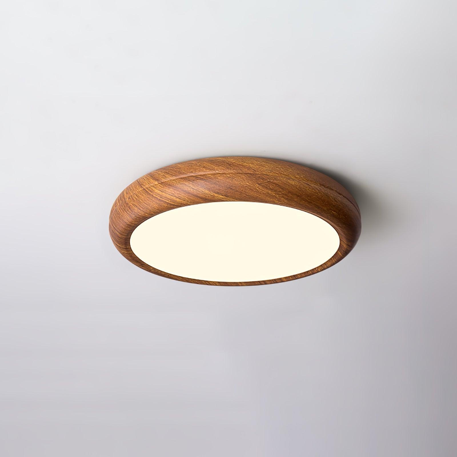 Orbis Wood Wood Grain Round Ceiling Light - Neutral Decor