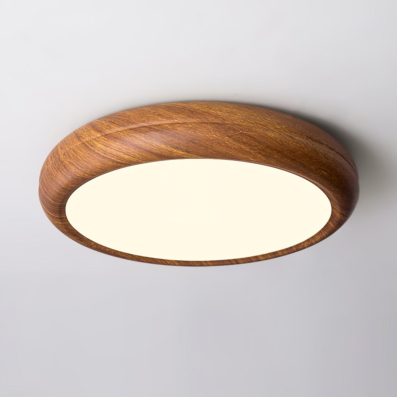 Orbis Wood Wood Grain Round Ceiling Light - Neutral Decor