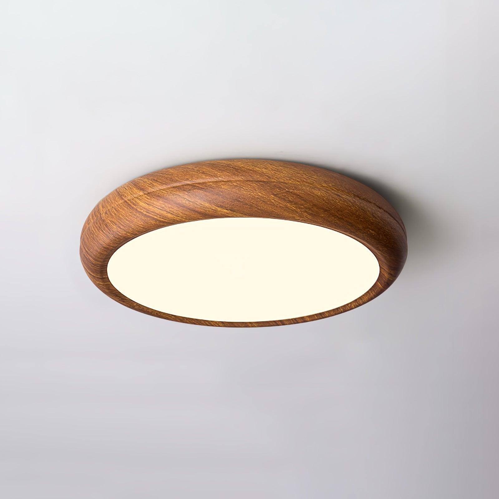 Orbis Wood Wood Grain Round Ceiling Light - Neutral Decor