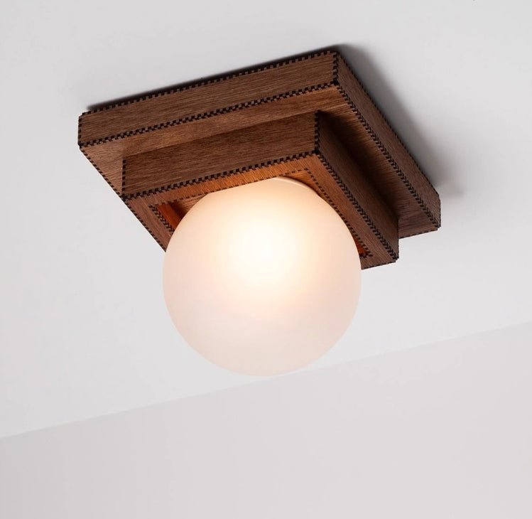 Luna Wood Layered Globe Wall Lamp