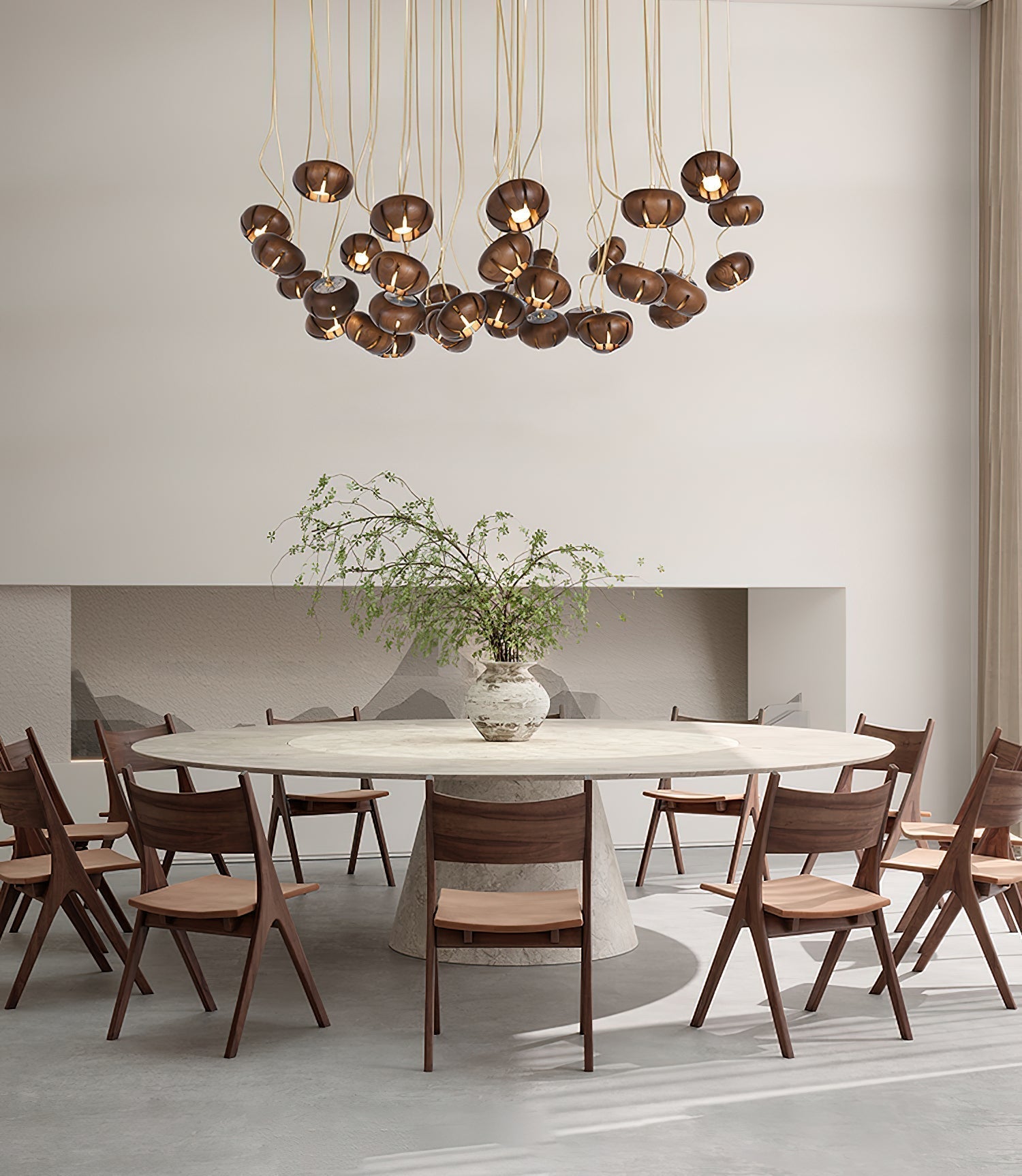 Zasorir Sculptural Marble Cluster Pendant Light