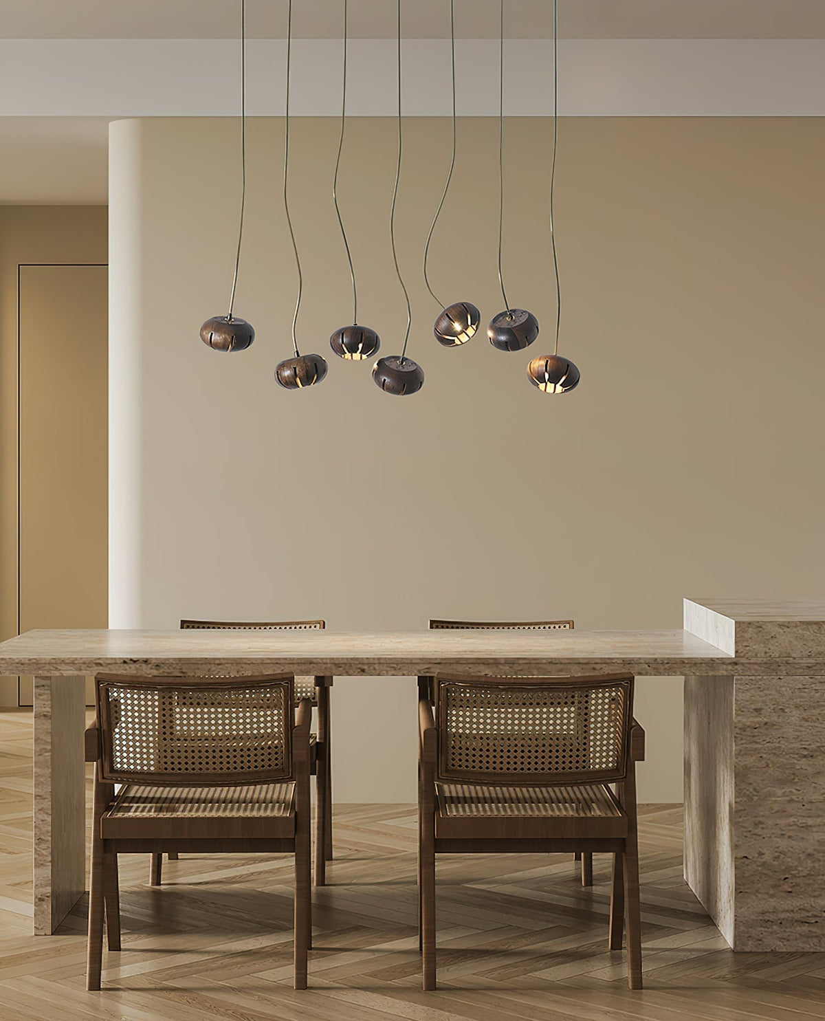 Zasorir Sculptural Marble Cluster Pendant Light