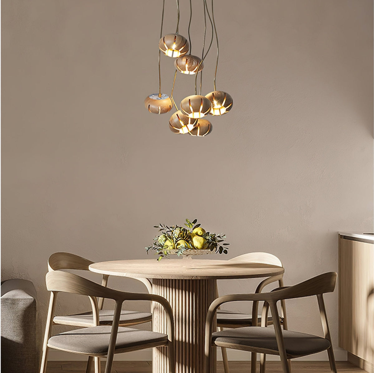 Zasorir Sculptural Marble Cluster Pendant Light