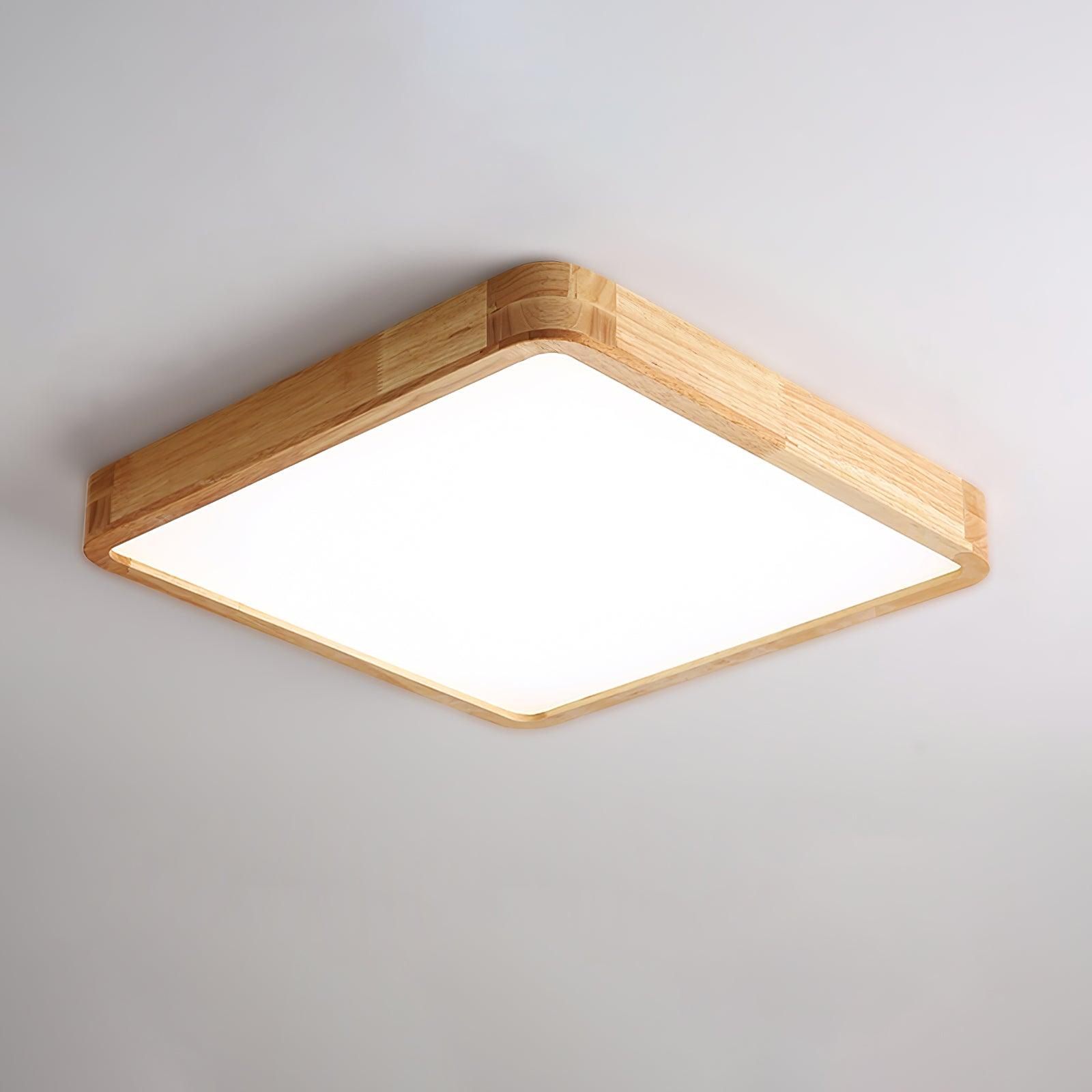 Edenford Wooden Geometric Flush Mount Ceiling Light