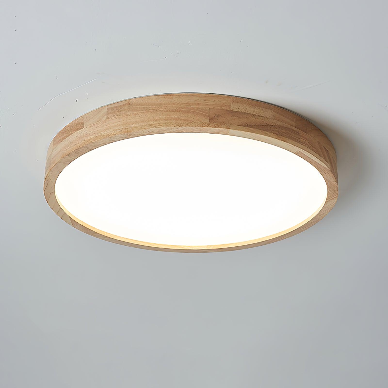 Edenford Wooden Geometric Flush Mount Ceiling Light