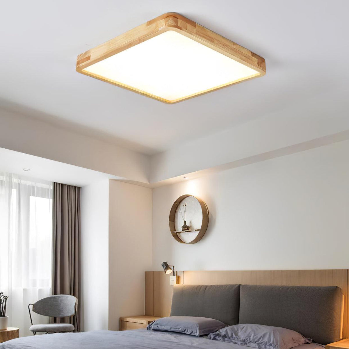 Damian Ceiling Light Wooden Geometric LED