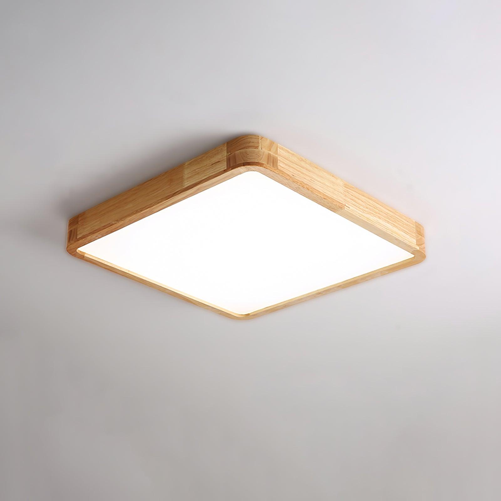 Edenford Wooden Geometric Flush Mount Ceiling Light