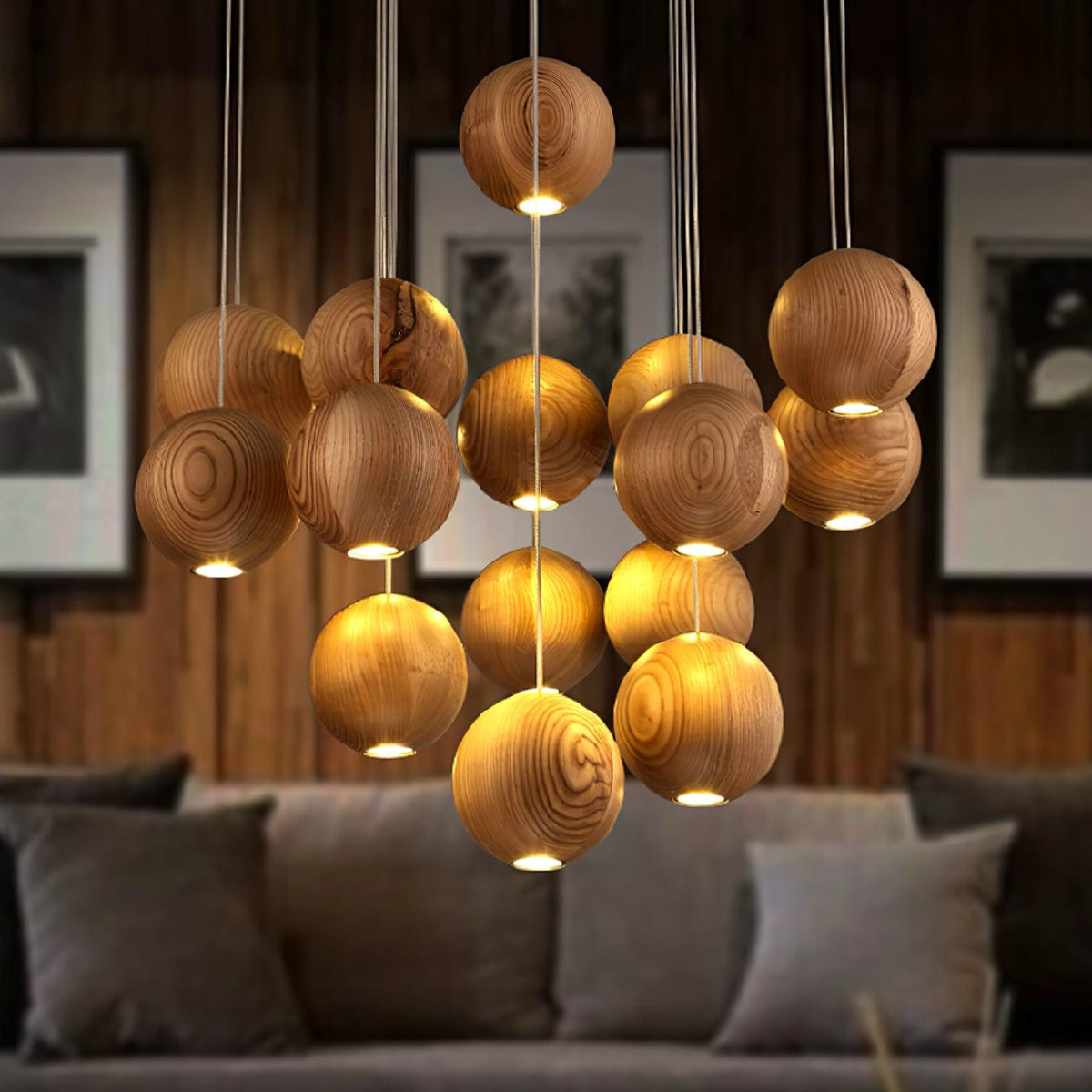 Orbwood Cluster Pendant Light