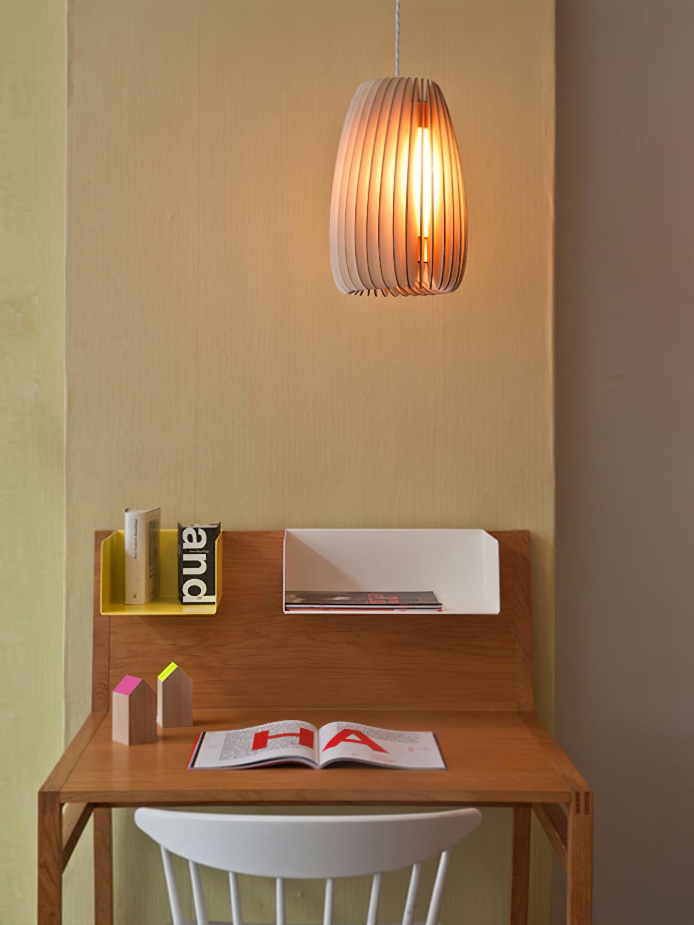 Jior Elegance Unique Orb Wooden Pendant Lamp
