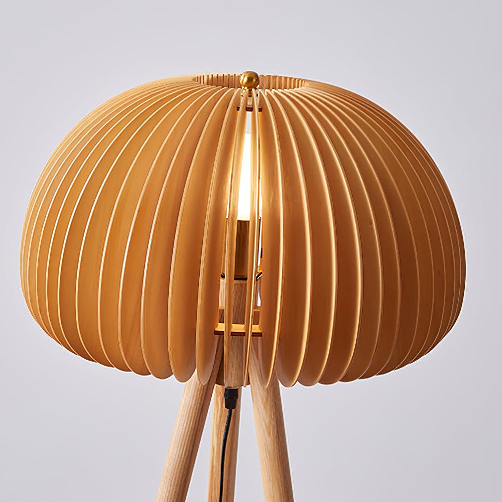 Zetalyre Wooden Tripod Floor Lamp