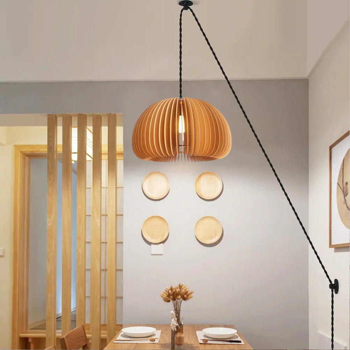 Enoris Wood Retro Pendant Lights