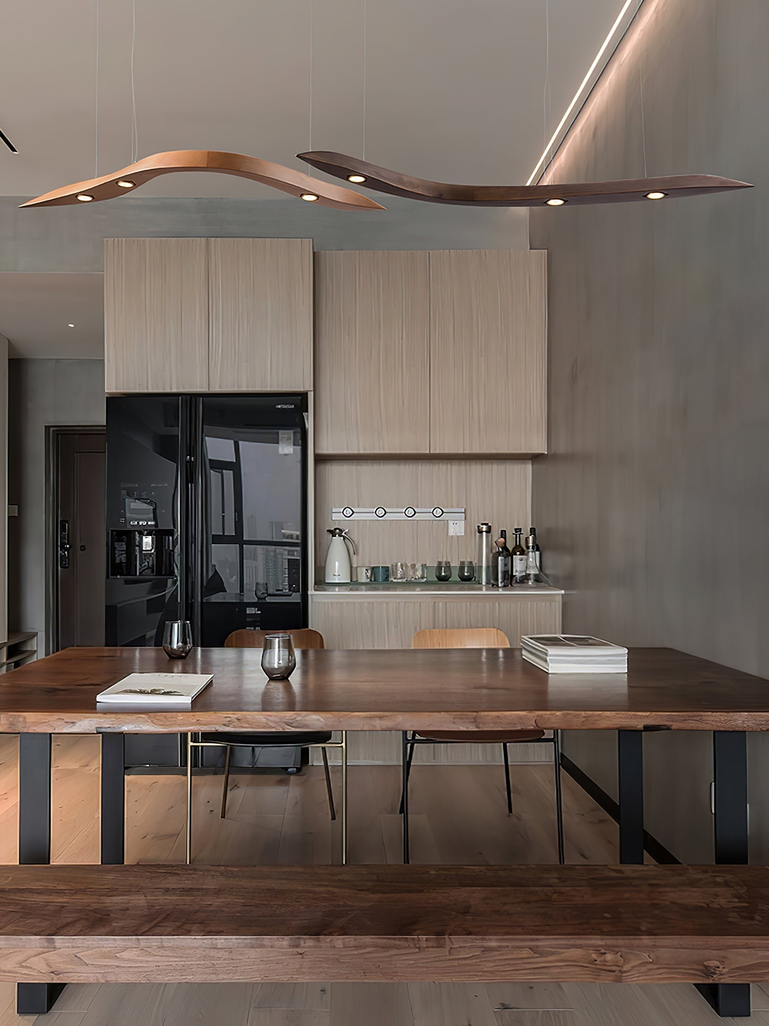 Queral Flow Minimalist Wood Pendant Lamp