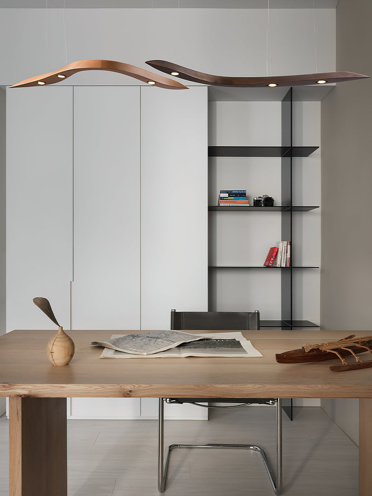 Queral Flow Minimalist Wood Pendant Lamp