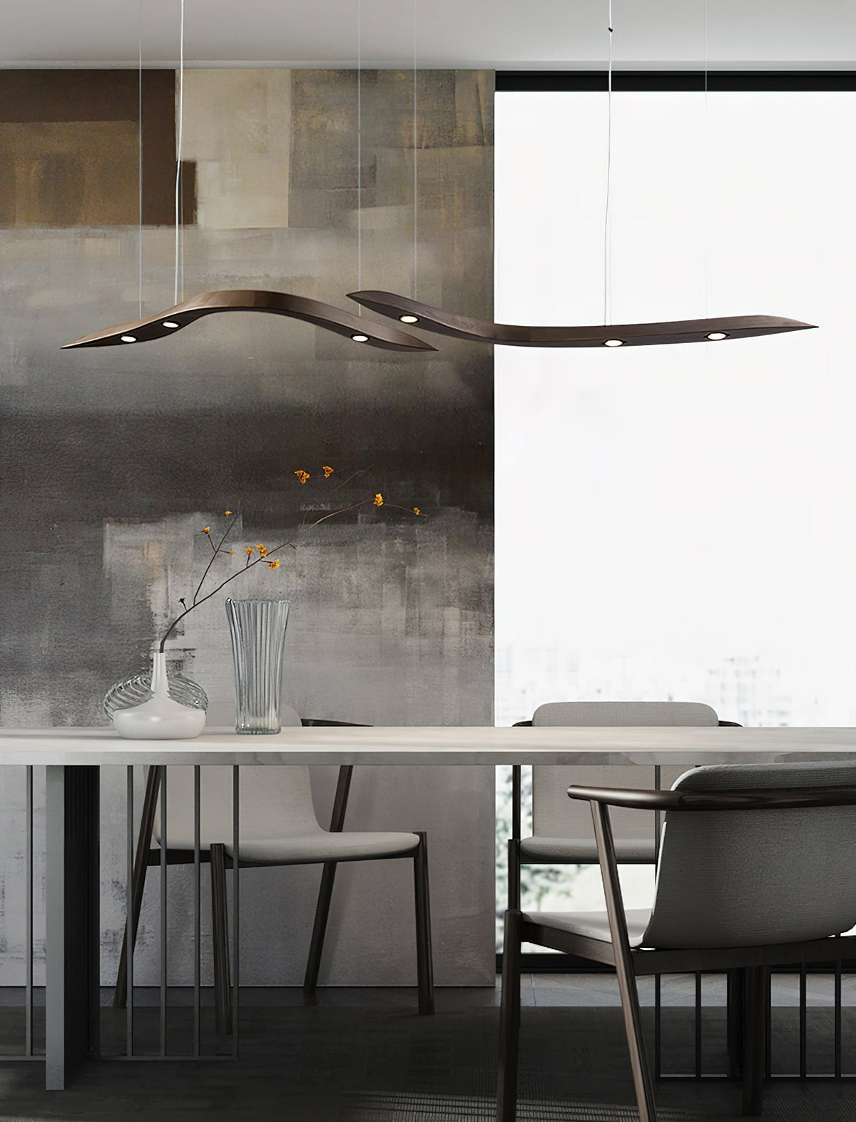 Queral Flow Minimalist Wood Pendant Lamp