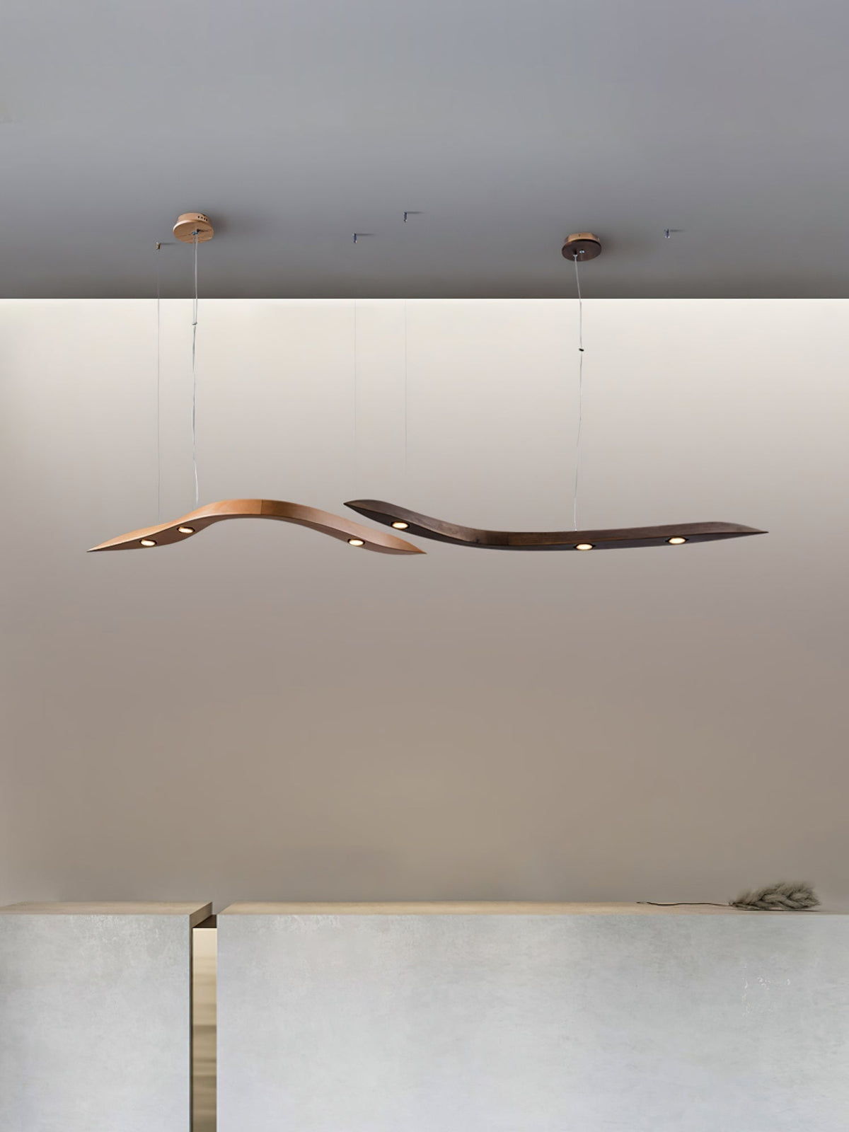 Queral Flow Minimalist Wood Pendant Lamp
