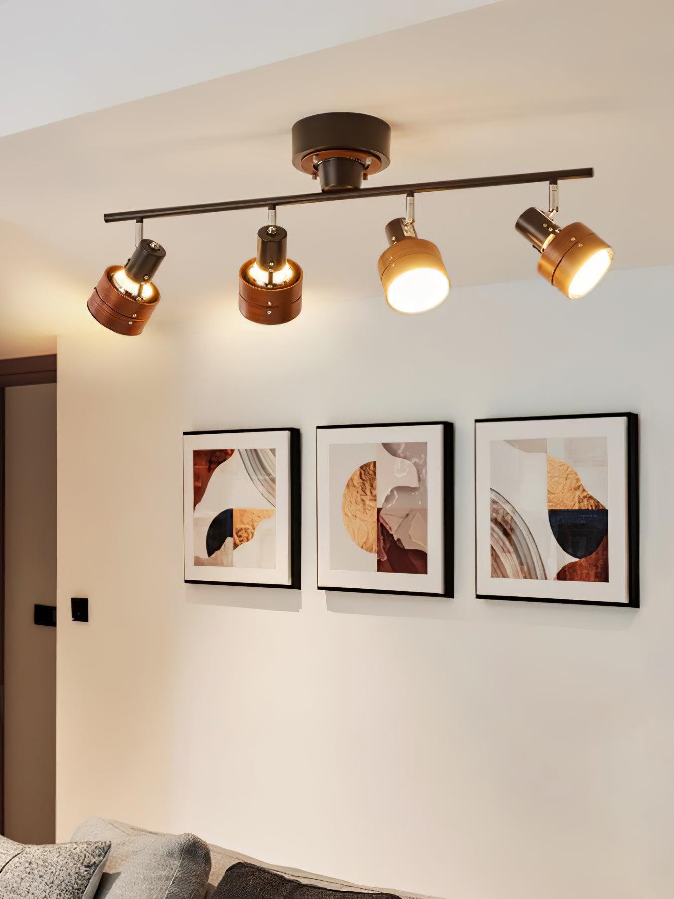 Elsorila Elegance Adjustable Spot Wooden Ceiling Lamp